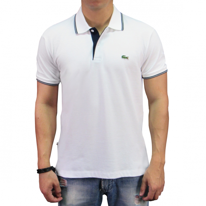 polo lacoste branca masculina